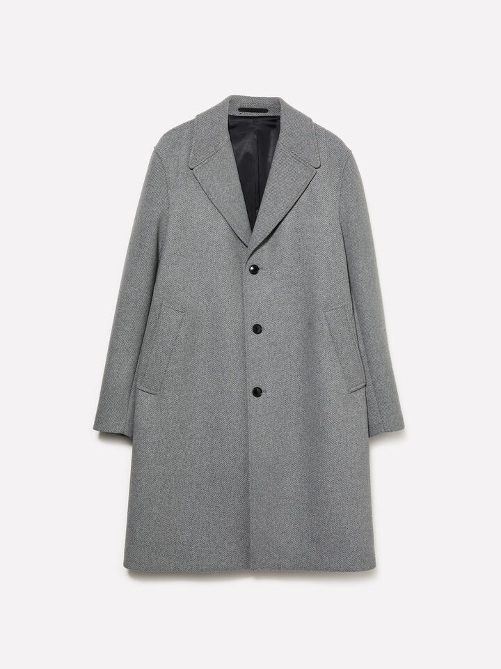 Light gray single-breasted coat - men's coats - Gray | Sisley image number 1